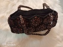 Sac perlée marron