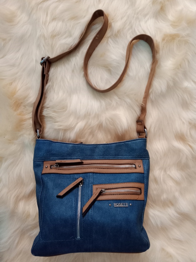 Sac bleu marron Rosetti